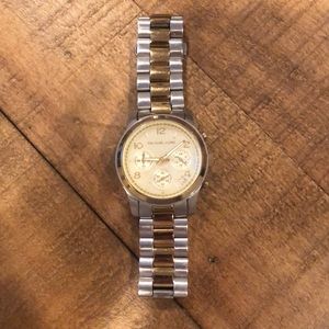 Micheal Kors Silver and Gold Watch